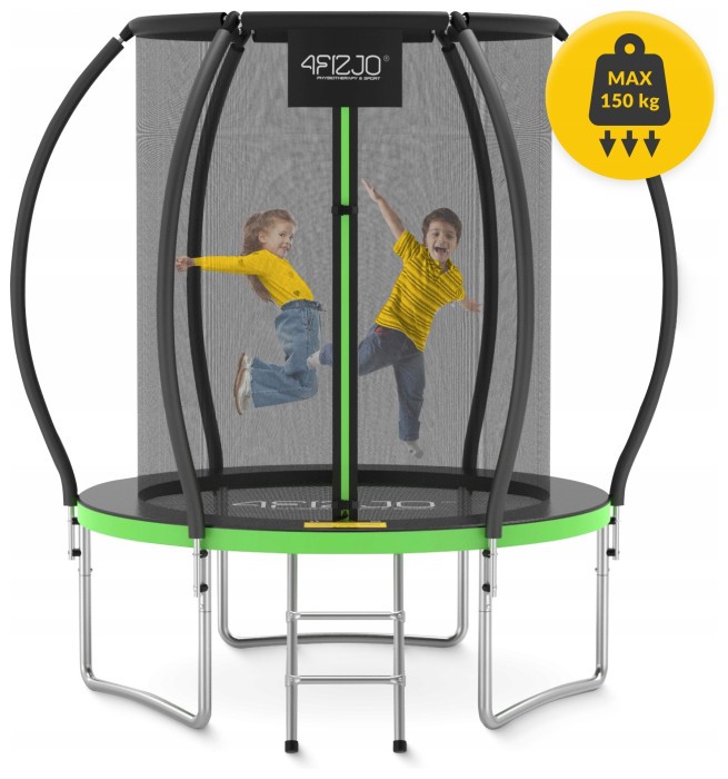Батут із внутрішньою сіткою 4FIZJO PRO 6FT 183 см Black/Green (P-5907739319234)
