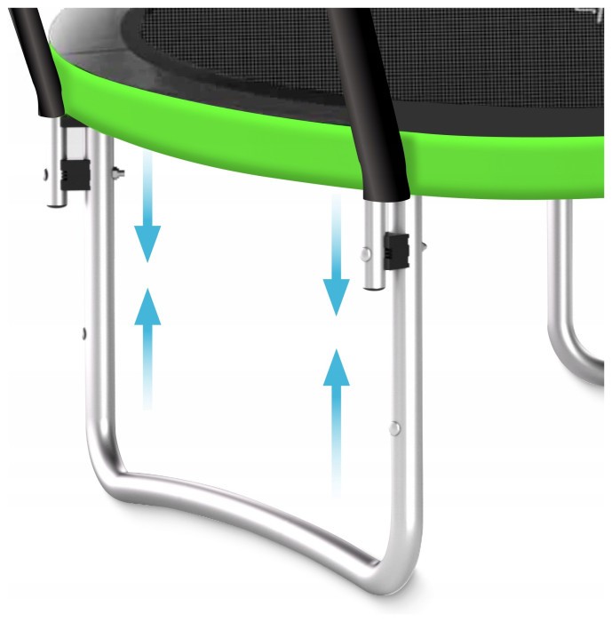 Батут с внутренней сеткой 4FIZJO PRO 6FT 183 см Black/Green (P-5907739319234)