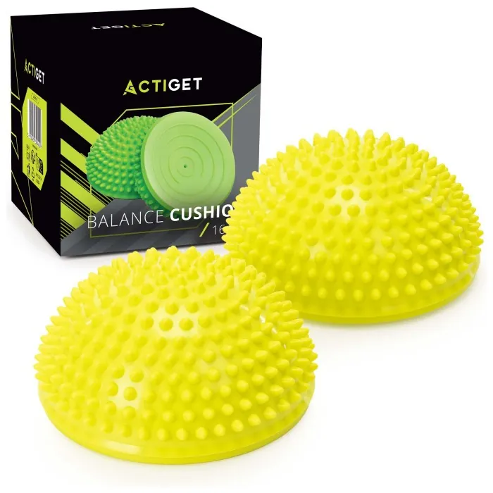 Півсфера масажна балансувальна Actiget Balance Pad 16 см 2 шт масажер для ніг, стоп ACT0118 Yellow