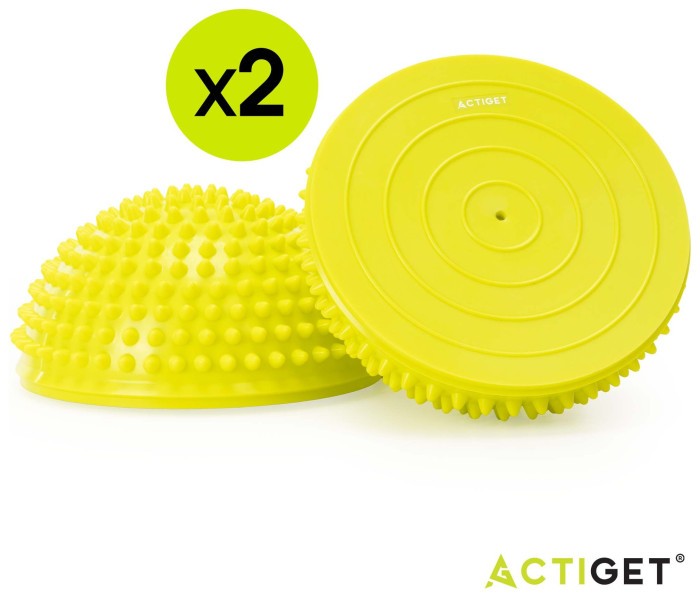 Півсфера масажна балансувальна Actiget Balance Pad 16 см 2 шт масажер для ніг, стоп ACT0118 Yellow
