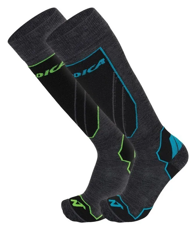 Носки чоловічі для туризму Nordica UNI 2 PACK NEW 39-41 Grey/neon green+grey/blue (15626) (39-41 blue, grey, neon green)