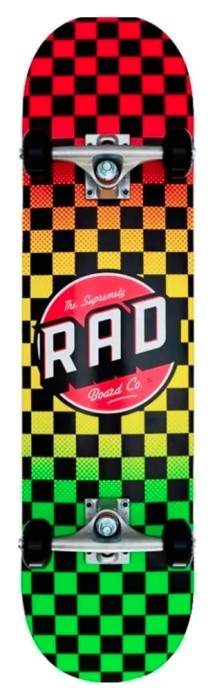Скейтборд RAD Checkers 7,5" Rasta Fade