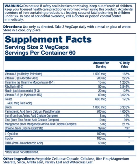 Hair Nutrients - 120 vcaps