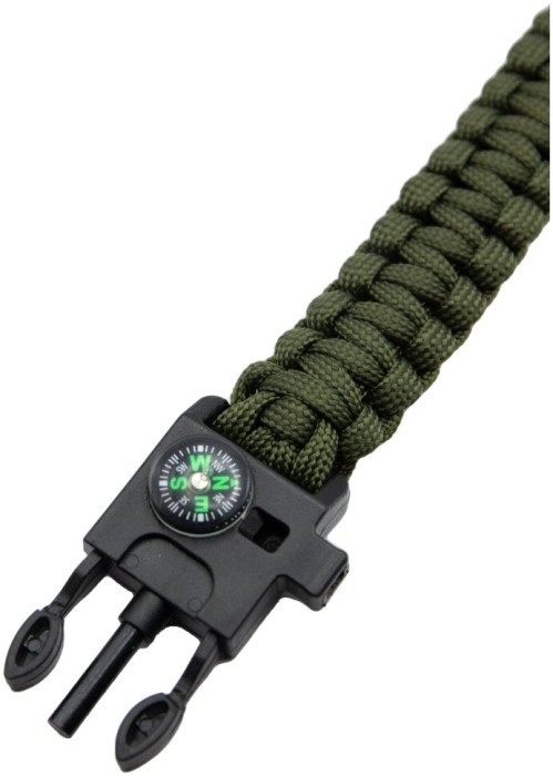 Браслет для выживания Tramp огниво/кремень, 2м паракорд green UTRA-237