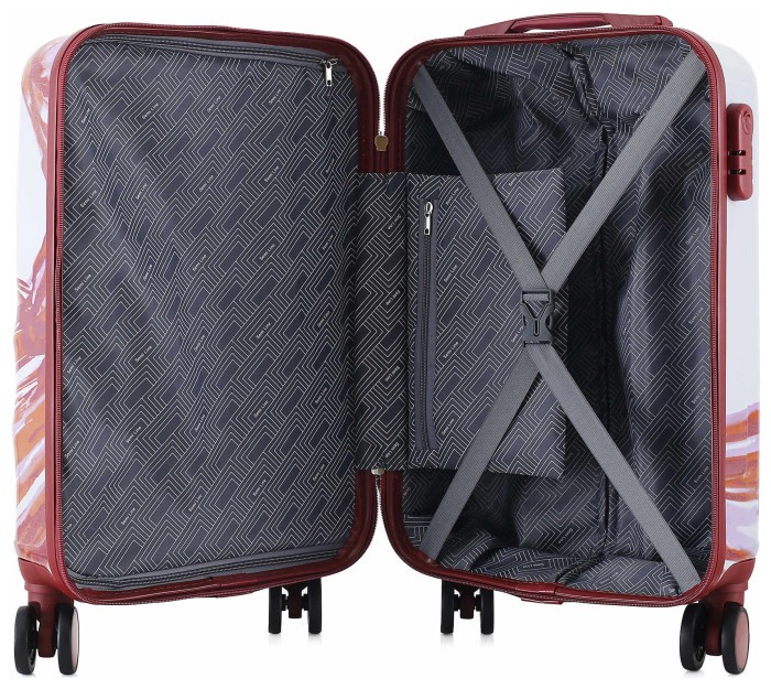 Валіза Semi Line 20" (S) White/Red Print (T5654-1)