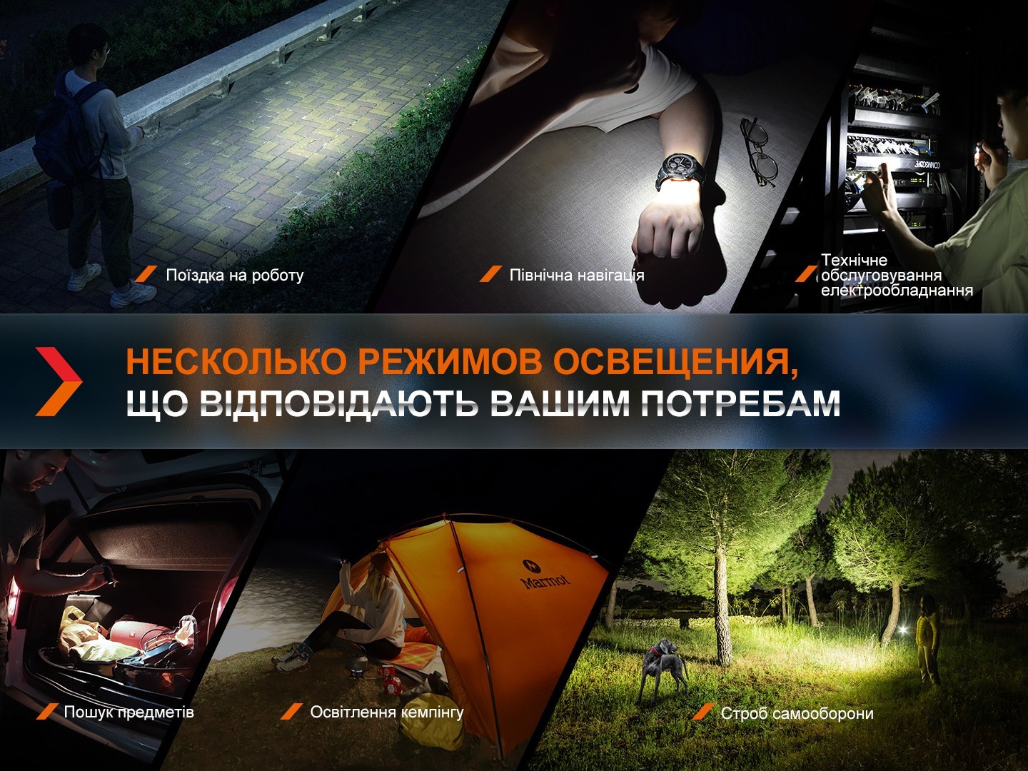 Ліхтар ручний Fenix E18R V2.0, укр, укр