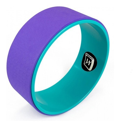 Колесо для йоги EasyFit TPE 33 см сиренево-мятное.