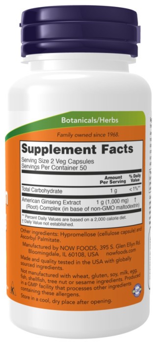 American Ginseng 500mg - 100 vcaps
