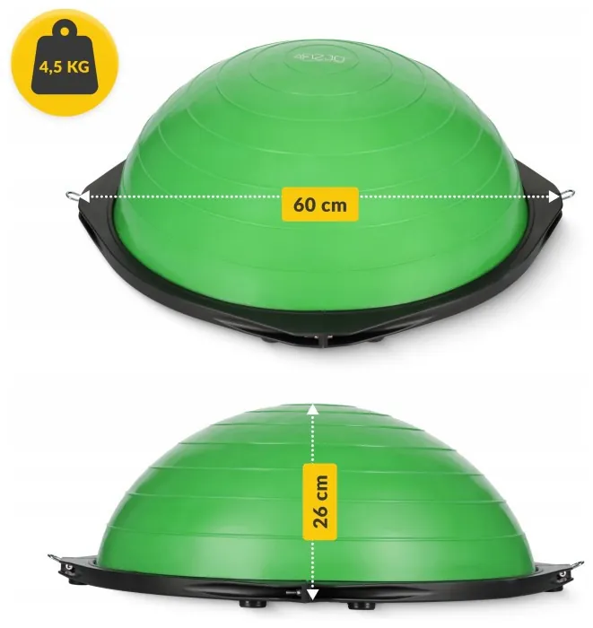 Балансировочная платформа 4FIZJO Bosu Ball 60 см Green (P-5907222931486)