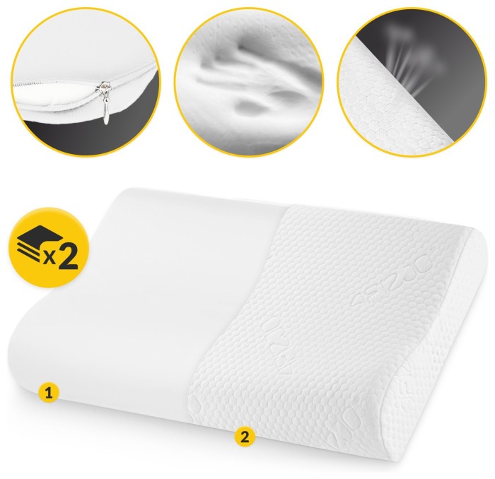 Подушка ортопедична 4FIZJO Ergo Small 30 x 50 см для сну White (P-5907739319401)