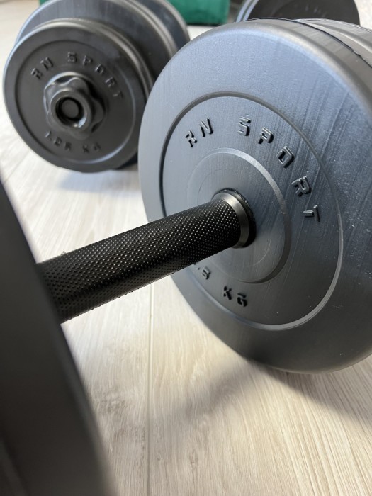 Гантелі з функцією штанги 2в1 на 26 кг RN-Sport, укр, укр