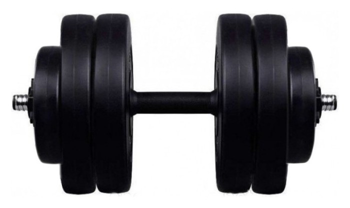 Гантель композитна RN-Sport 23 кг - 1 шт. Скакалка в подарунок, укр, укр