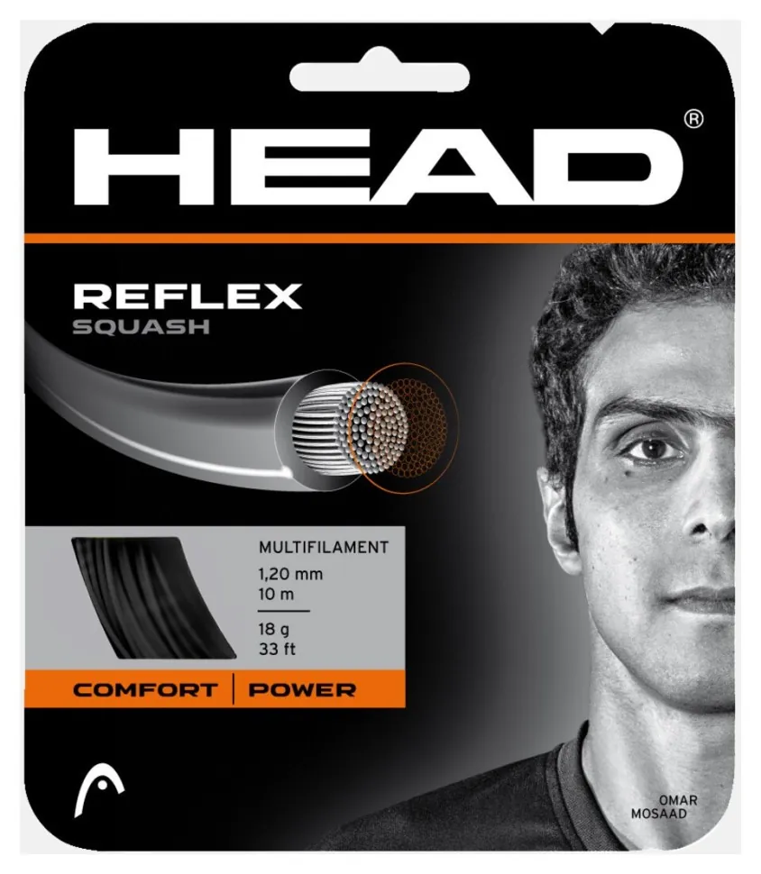 Струни для сквошу HEAD ( 281256 ) Reflex squash (set) 2025 (BK)