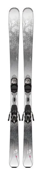 Лижі гірські комплект K2 LUVIT 76+ERP 10 TL COMPACT 149см Grey/black/white (10A0403.122.1+10A1009.122.1) (156 см grey/black, white)