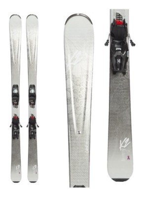 Лижі гірські комплект K2 LUVIT 76+ERP 10 TL COMPACT 149см Grey/black/white (10A0403.122.1+10A1009.122.1), укр, укр