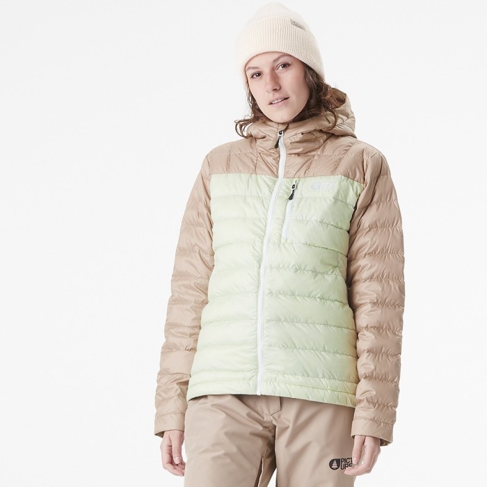 Picture Organic куртка пуховая Mid Puff Down W 2025 lime cream-roebuck S