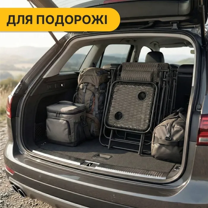 Комплект 2-х раскладных кресла-шезлонга + столик Zero Gravity LEOBRO Plaid (LB-ZGT-F3-PLD)