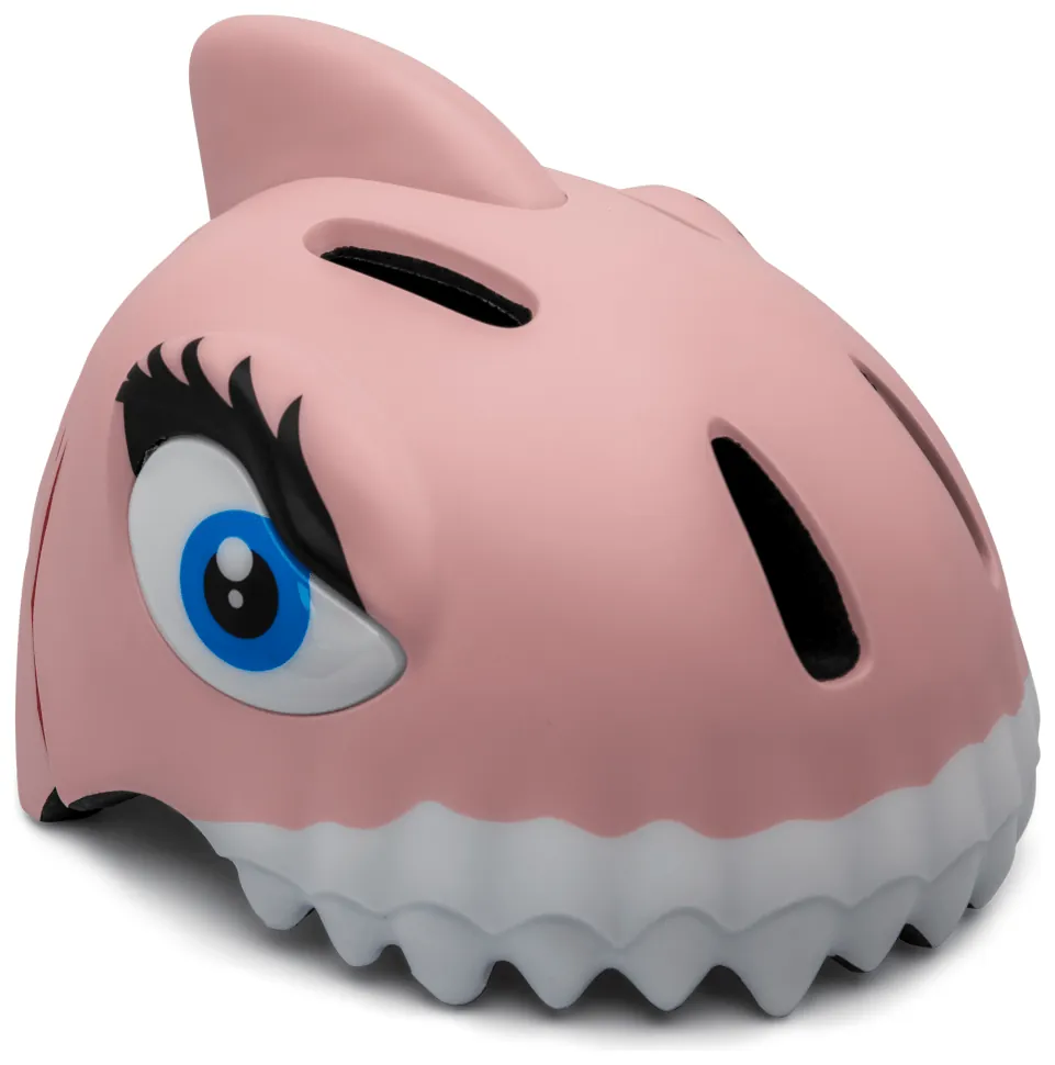 Шолом Crazy Safety Pink Shark (23,5 см x 19,5 см x 18,5 см 49-55 см регульований Рожевий)