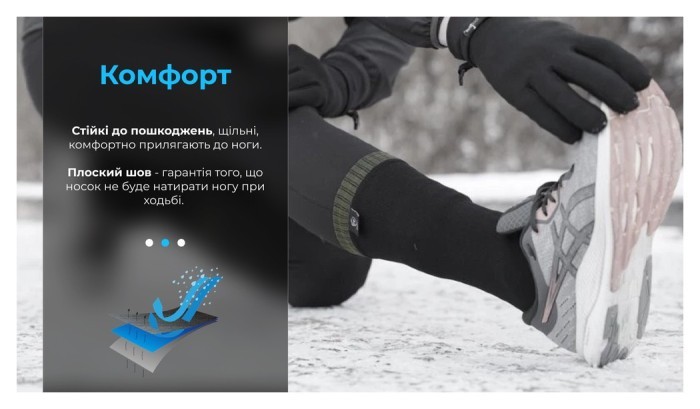 Носки водонепроницаемые Dexshell Thermlite, p-p L, с зеленой полоской