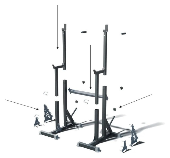 Стійки під штангу 3в1 RN DEF-1 – жим, присідання, бруси