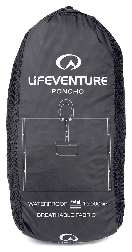 Lifeventure пончо Poncho black