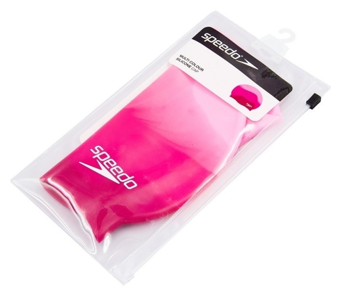 Шапочка для плавания SPEEDO MULTI COLOUR 806169B947, малиновая