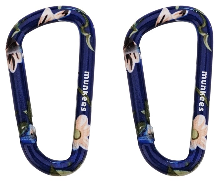 Munkees 3323 карабін Flower Blue 6 mm x 60 mm (пара) blue, укр, укр