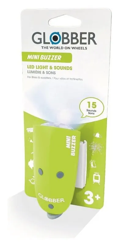 Сигнал звуковий/світловий GLOBBER Mini Buzzer, зелений (DWT_530-106)