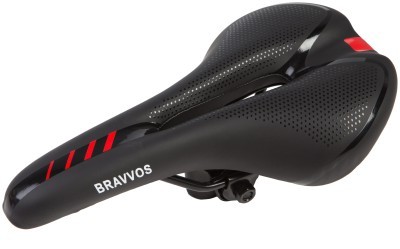 Седло МТВ с отверстием 280*150 черно-красный YF-1060