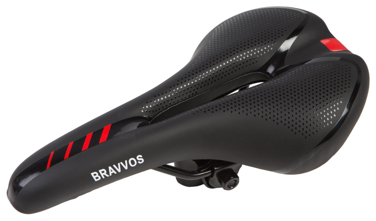 Сідло МТВ з отвором 280*150 чорно-червоний YF-1060