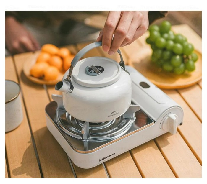 Чайник з керамічним антипригарним покриттям Naturehike CNK2450CF013 0,8 л, алюміній, білий, укр, укр