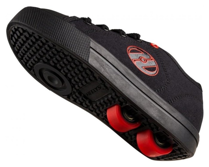 Роликовые кроссовки Heelys Classic X2 HE100969 Black Red Logo Canvas
