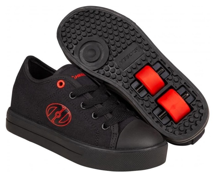 Роликові кросівки Heelys Classic X2 HE100969 Black Red Logo Canvas, укр, укр