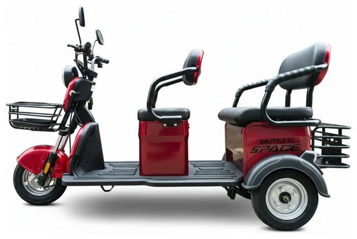 Электроскутер трехколесный SPACE SHUTTLE XL 72B 1000Вт 20А*г барабан/барабан свинцово-кислотный красный 2026