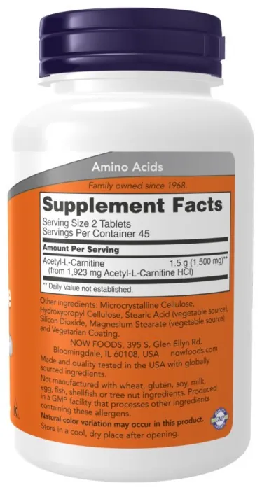 Acetyl L-Carnitine 750mg - 90 tabs