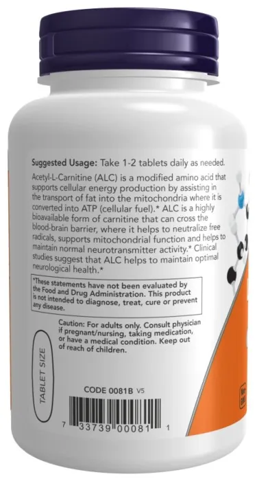 Acetyl L-Carnitine 750mg - 90 tabs