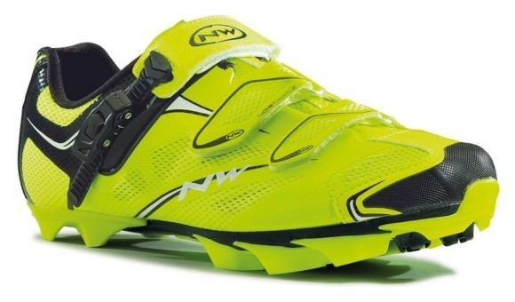 Туфли велосипедные Northwave SCORPIUS SRS M 41 (8.5US) Yellow fluo/black (80142006 41)