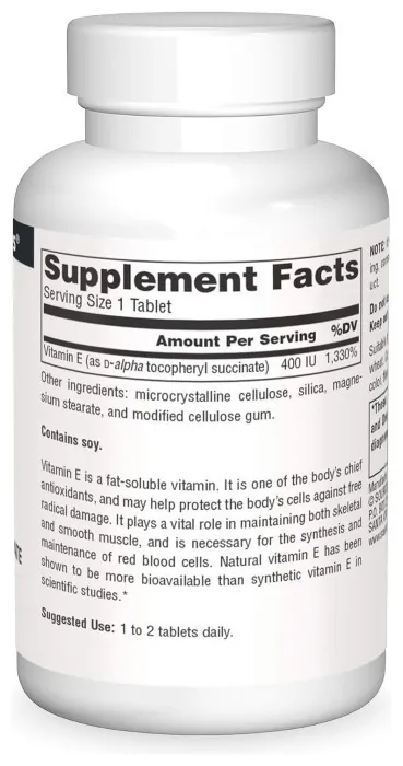 Vitamin E 400 IU D-Alpha Tocopherol - 100 tabs