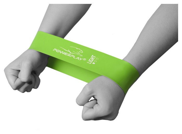 Резинка для фітнесу PowerPlay 4114 Mini Power Band 0.8мм. Light Зелена (5.5 кг)