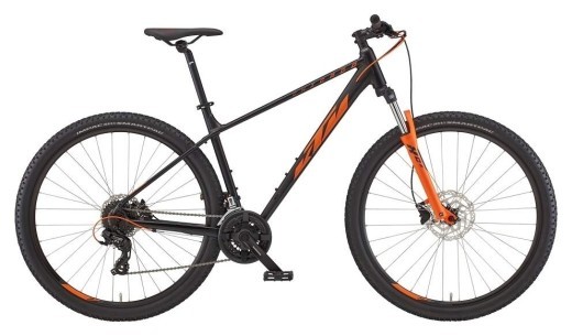 Велосипед KTM CHICAGO 272 27.5 &quot; рама M / 43, чорний матовий (Помаранчевий), 2022 — 