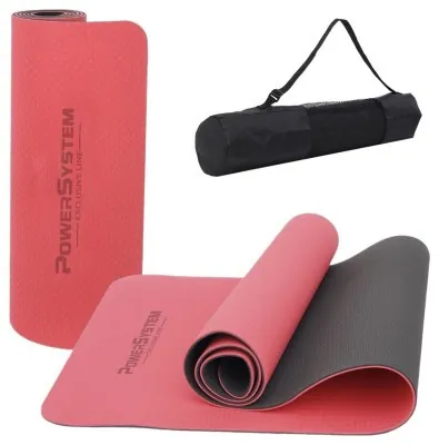 Коврик для йоги та фітнесу Power System PS-4060 TPE Yoga Mat Premium Red (183х61х0.6)