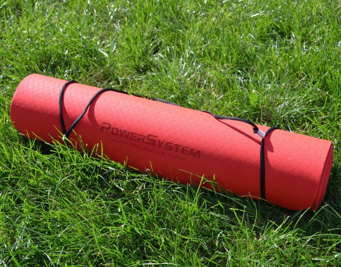 Коврик для йоги та фітнесу Power System PS-4060 TPE Yoga Mat Premium Red (183х61х0.6)