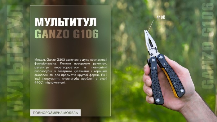 Мультитул Multi Tool Ganzo G106, укр, укр