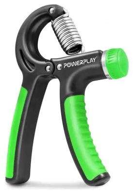 Эспандер кистевой PowerPlay PP-4323 с регулируемой нагрузкой 10-40 кг. Strength Grip Черно-зеленый