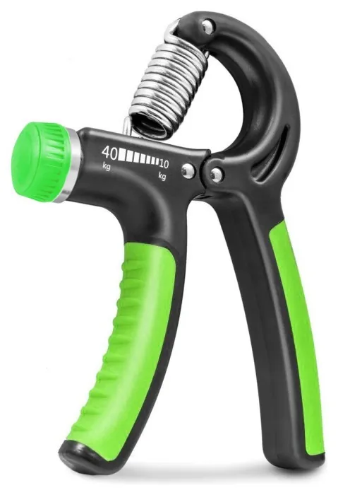 Эспандер кистевой PowerPlay PP-4323 с регулируемой нагрузкой 10-40 кг. Strength Grip Черно-зеленый