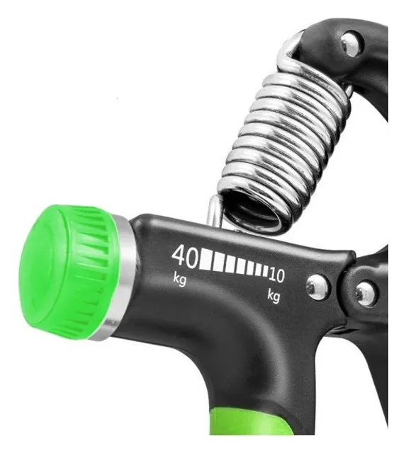 Эспандер кистевой PowerPlay PP-4323 с регулируемой нагрузкой 10-40 кг. Strength Grip Черно-зеленый