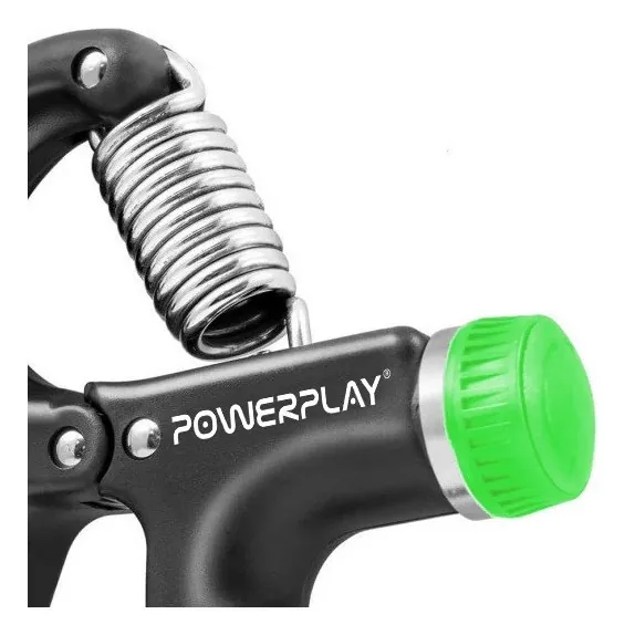 Эспандер кистевой PowerPlay PP-4323 с регулируемой нагрузкой 10-40 кг. Strength Grip Черно-зеленый