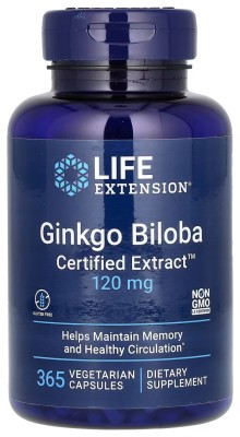 Ginkgo Biloba Certified Extract™ 120mg - 365 vcaps
