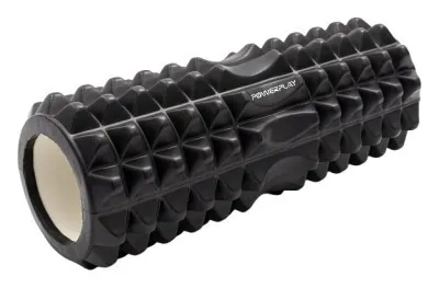Массажний ролик (ролер) PowerPlay 4405 EVA Massage Roller Чорний (33x12см.)