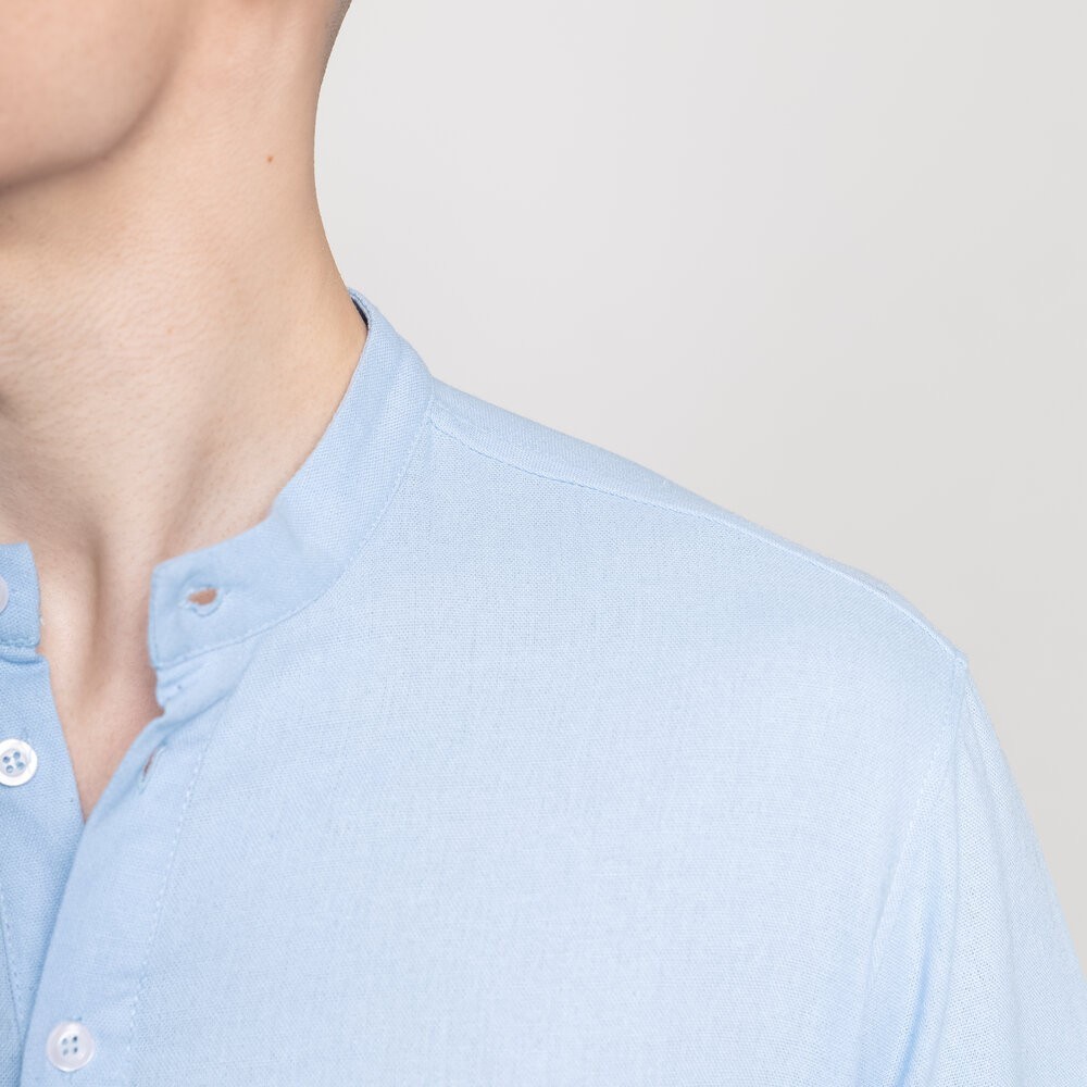 Чоловіча сорочка з коротким рукавом блакитна Pobedov Molodist'